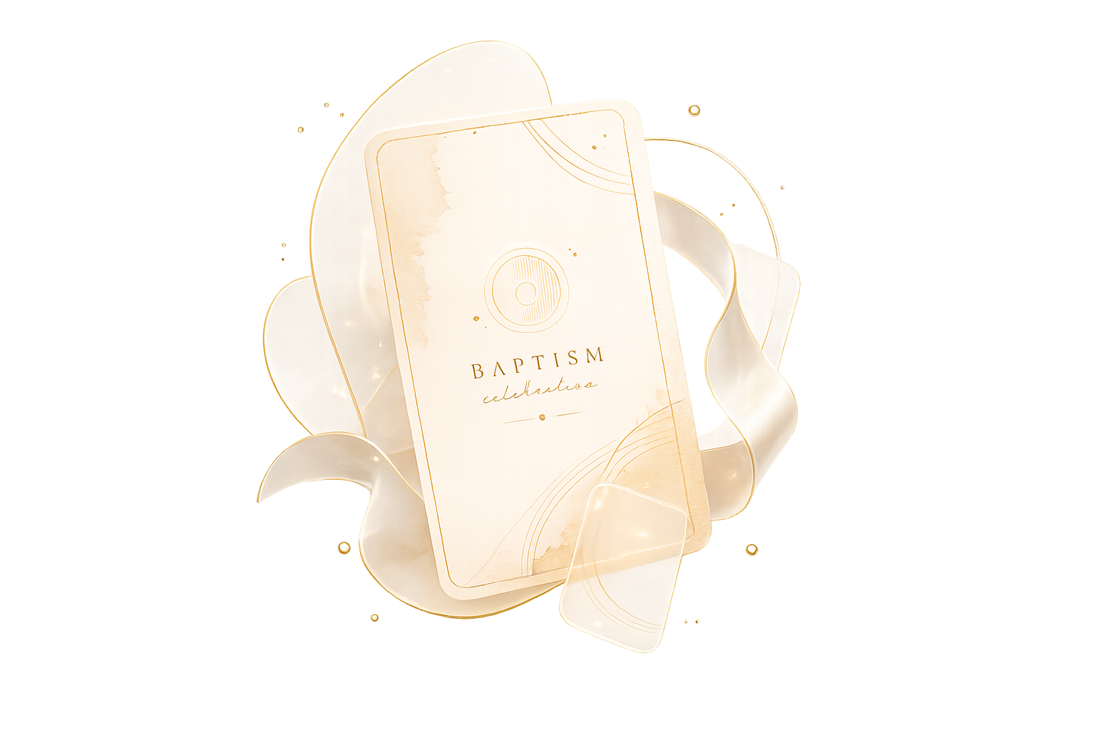 Elegant baptism invitation preview